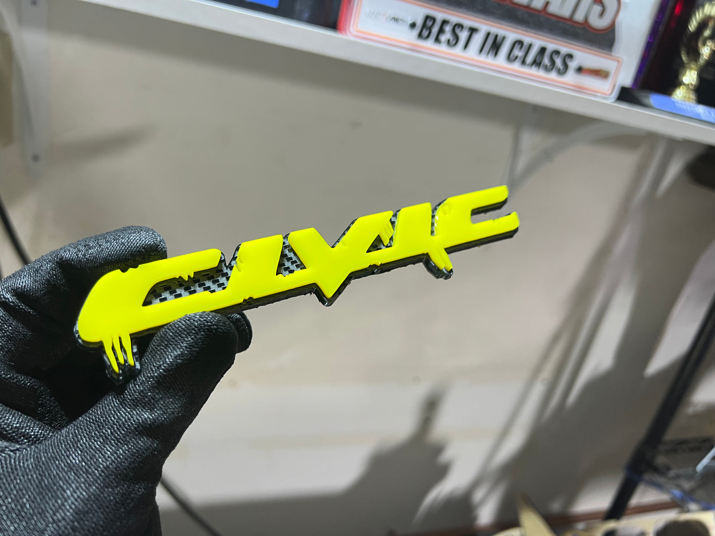 CUSTOM ACRYLIC Carbon Look Civic DRIPPY EMBLEM