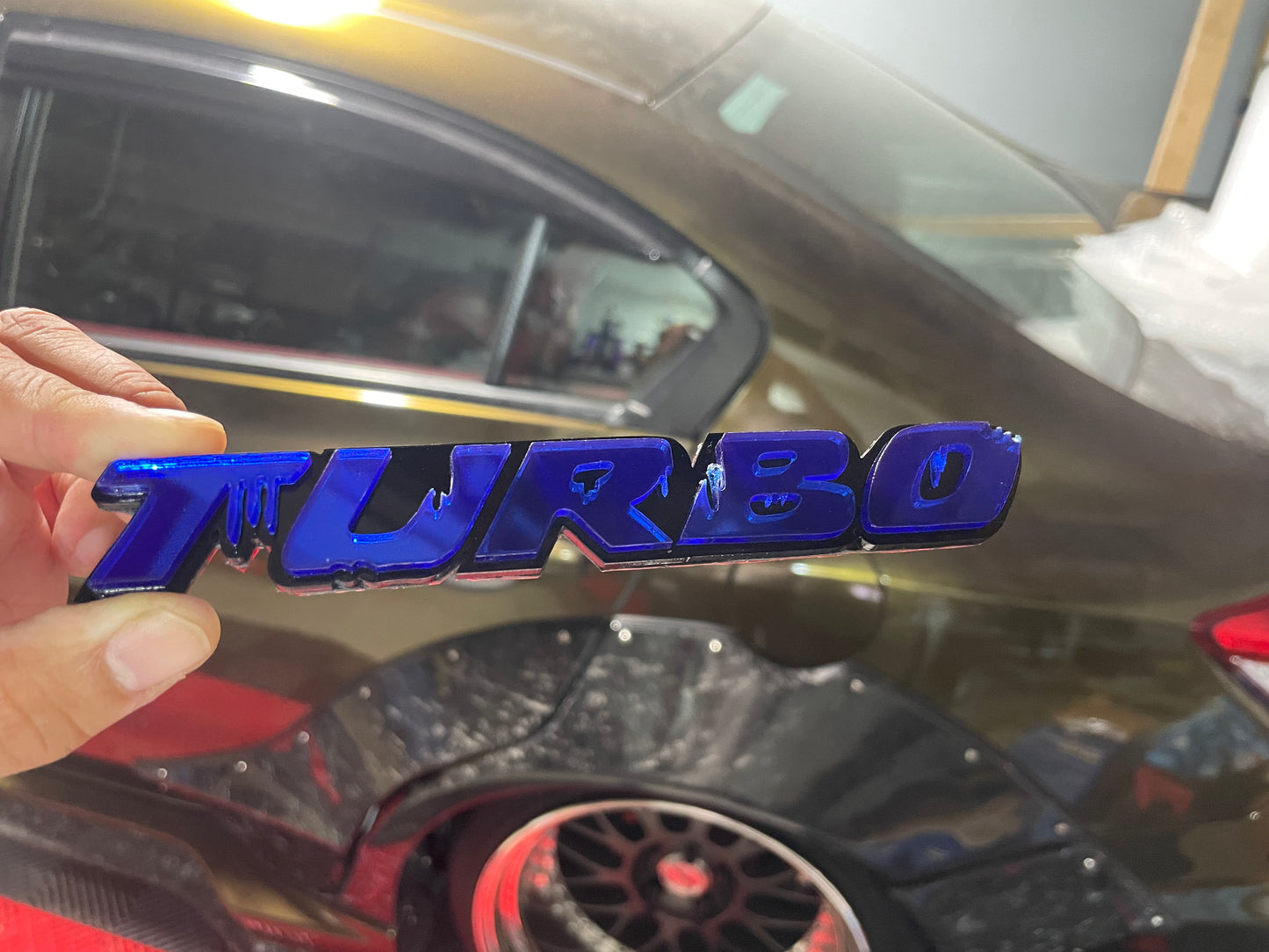 ACRYLIC DRIPPY TURBO EMBLEM