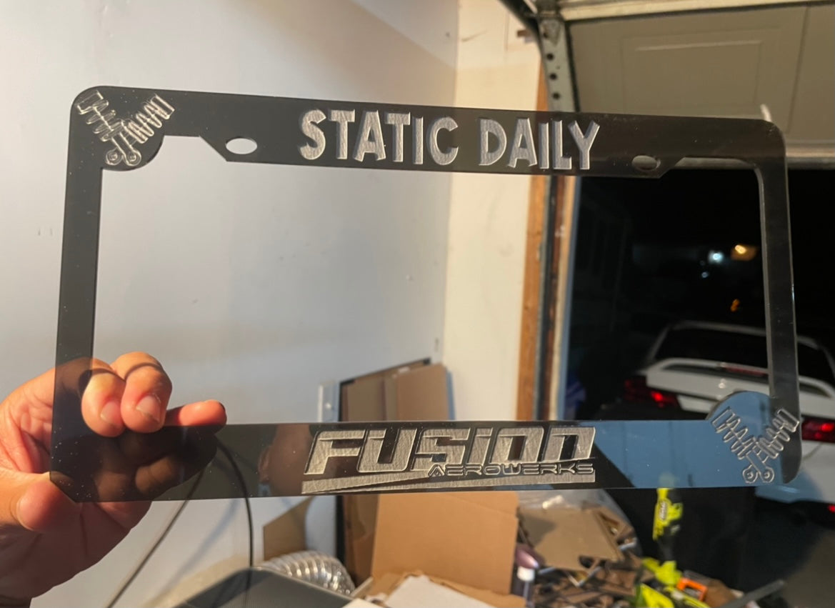 FUSION AUTO CONCEPTZ LICENSE FRAME