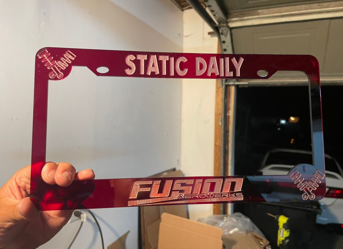 FUSION AUTO CONCEPTZ LICENSE FRAME