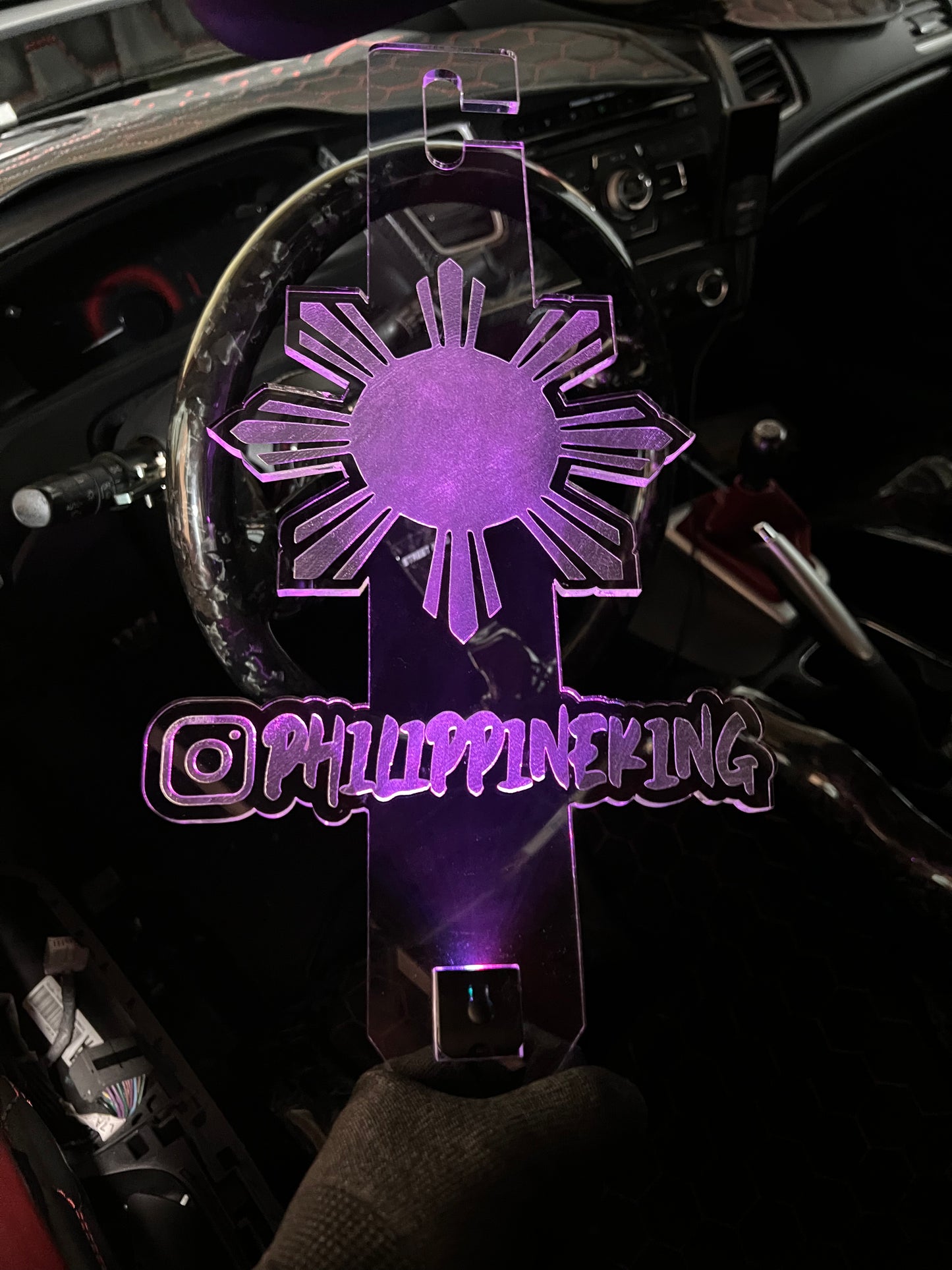 CLEAR HOOD/TRUNK PROP WITH LED LIGHT