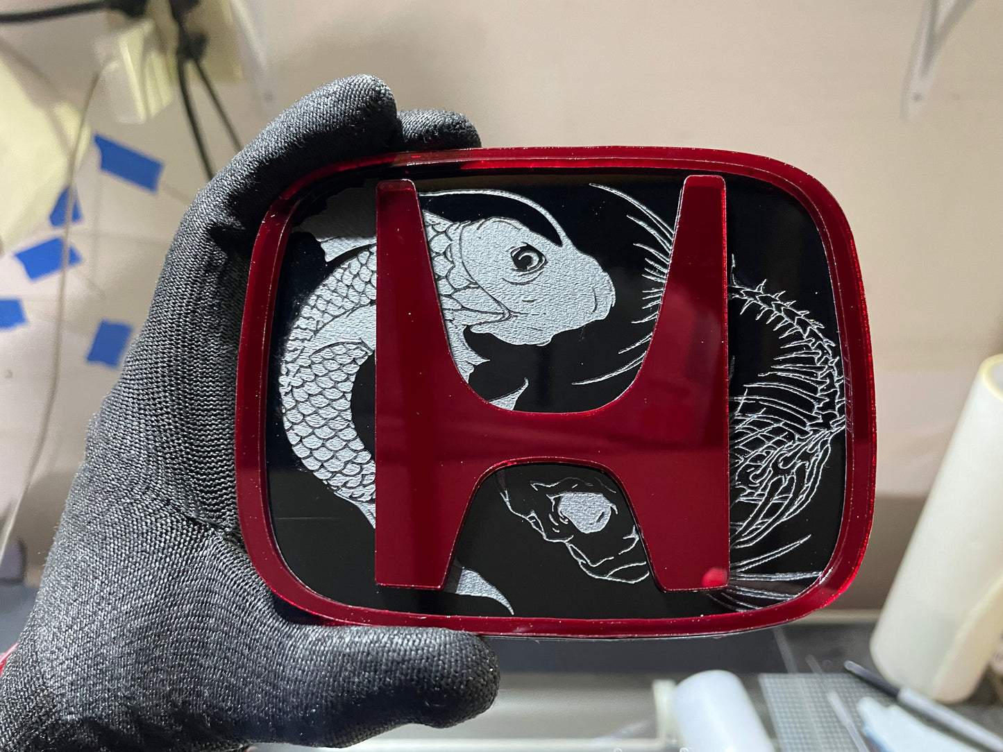 Koi Fish Inspired V2 H Badges
