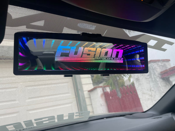 Led infinity rear view mirror store