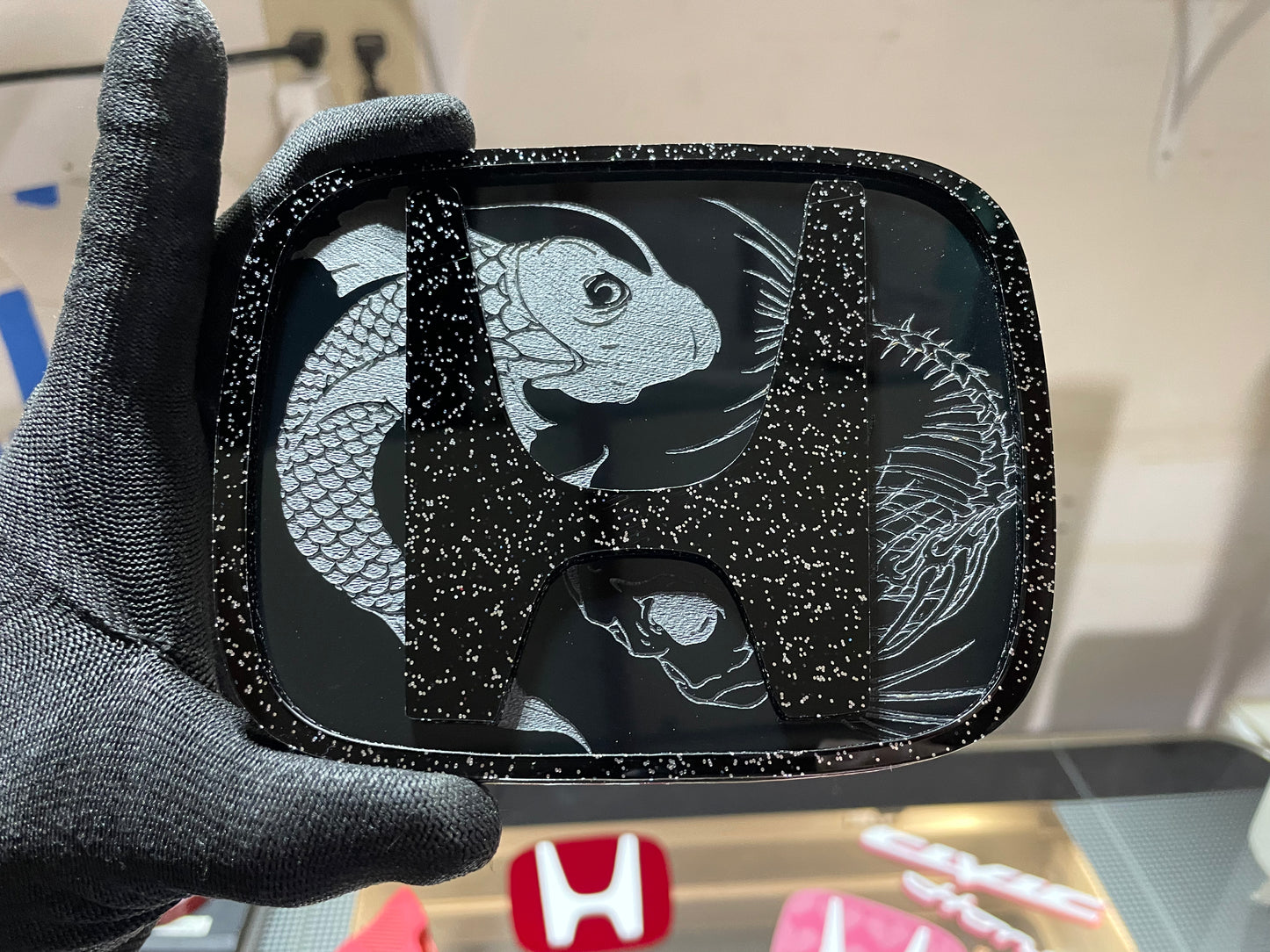 Koi Fish Inspired V2 H Badges