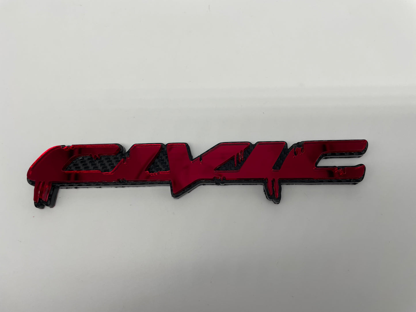 CUSTOM ACRYLIC Carbon Look Civic DRIPPY EMBLEM
